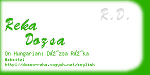 reka dozsa business card